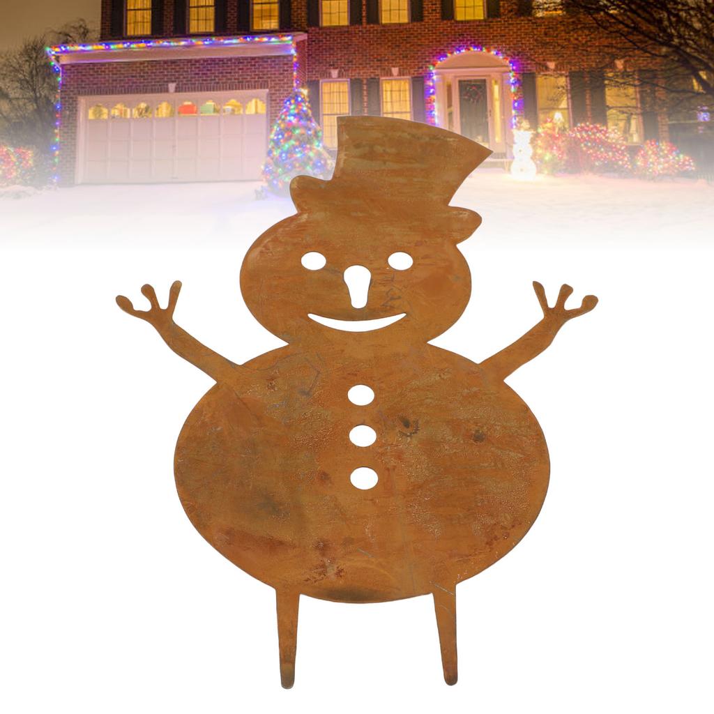 Xmas Garden Stake Snowman Decorative Garden Stake Yard Sign Outdoor Decoration for Lawn Pathway Pati