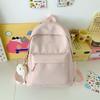 New Backpack Simple Atmosphere Junior High School Students' Schoolbags Leisure Shopping Solid Color Ladies' Backpacks