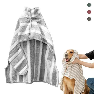 Microfiber Dog Bathrobe Water Absorption Pet Clothes High Quality Puppy Robe  Beach Time