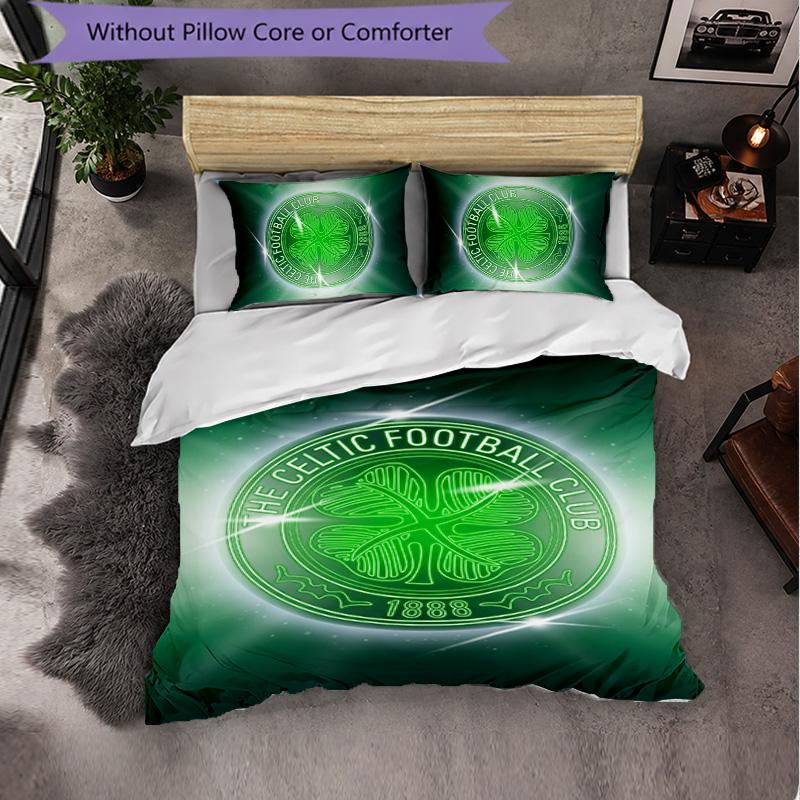 Biancheria da Letto a Tema Celtic FC Set 3 Pezzi Copripiumino Biancheria da Letto Decorativa Per Camera Adolescenti Decorazione Casa