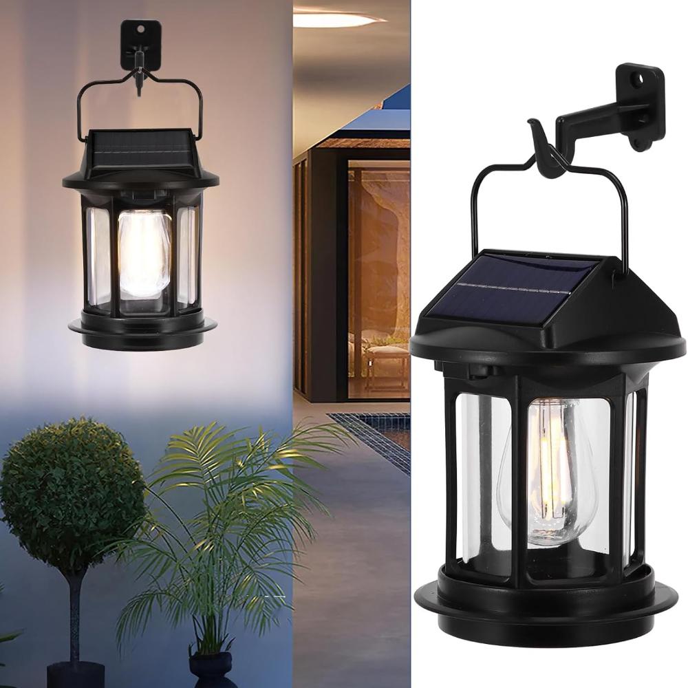 Solar Security Lights Outdoor Motion Sensor, Waterproof Wall Mount and Hanging Solar Lights Outddor with 4 Modes, Garden Front Door Security Lights