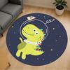 1pc Space Dinosaur Round Chair Mat Area Rug - Non-Slip, Floor Mat for Office, Bedroom, and Indoor Decor C1125376