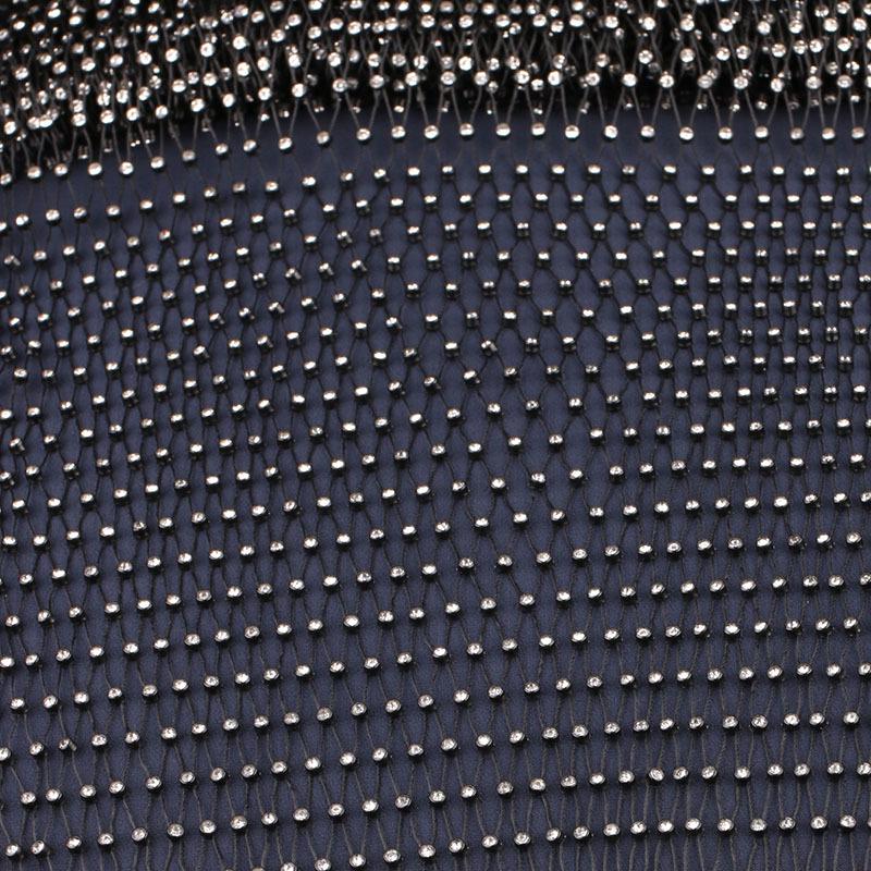 Trendy Rhinestone Fishnet Headscarf: Shiny Diamond Head Cover & Face Mask for Festivals