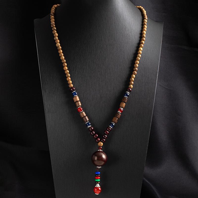 Tibetan Ethnic Sweater Chain Zen Bodhi Necklace: Unisex Retro Scenic Accessory