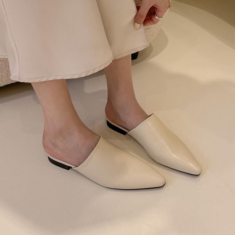 Fashion Bailamos 2025 Brand New Flats Lady Sandals Slippers Slip On Pointed Toe Women Mules Outdoor Slipper Shoes Woman Slides Mujer