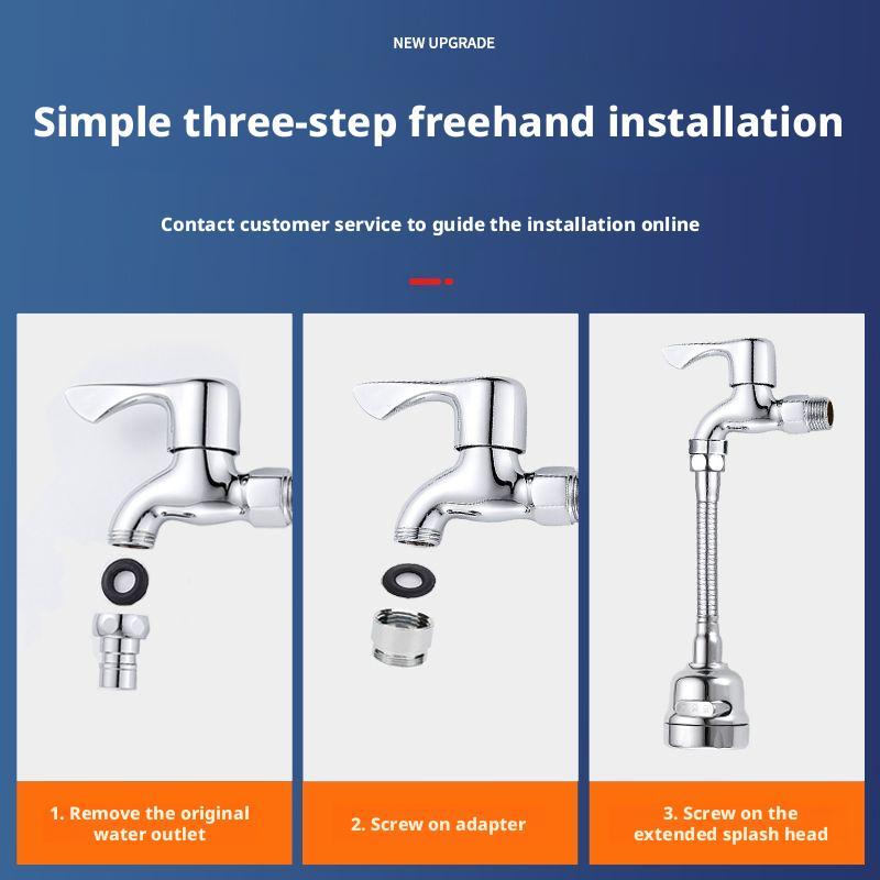 Supercharged Household Filtration Universal Faucet Nozzle Artifact Lengthening Extender Shower Water Saver Anti-splashing Water