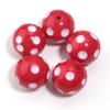 5pcs/lot 20mm White Polka Dot Resin Beads Colorful Round Loose Spacer Beads For Jewelry Making DIY Crafts Pen Beads Accessories