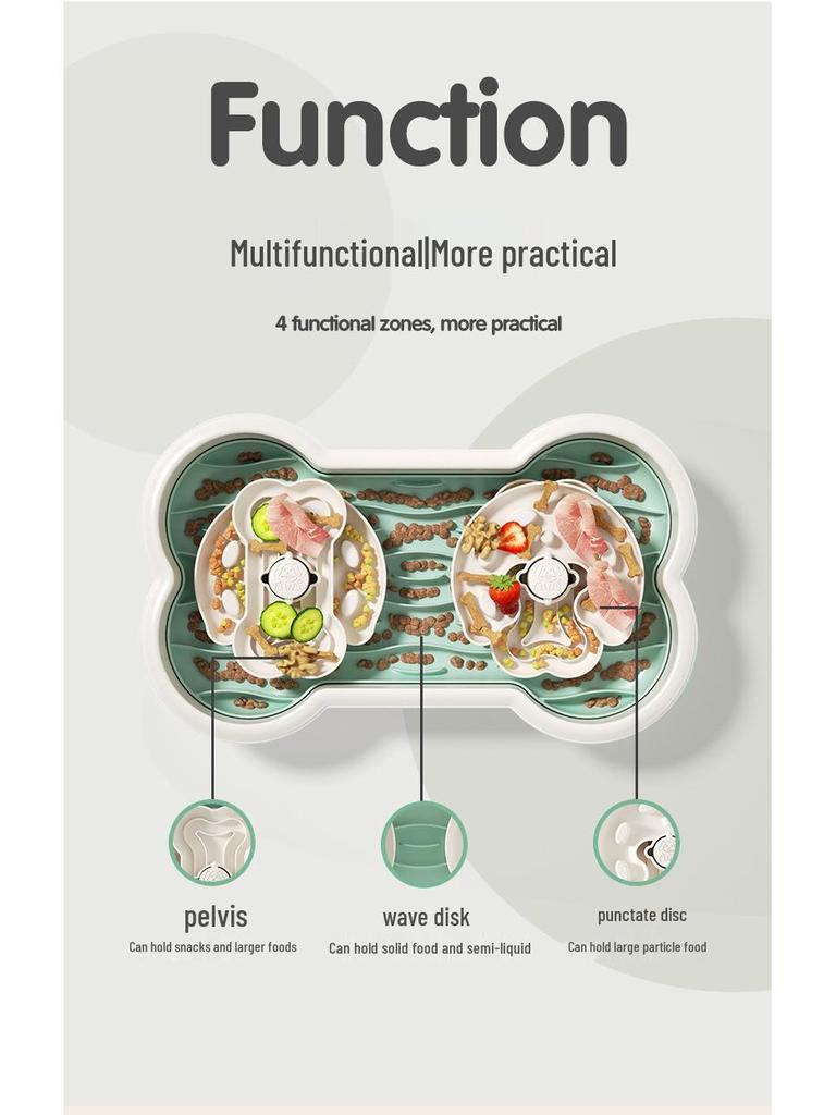 Medium/Large Slow Feeder Bowl for Dogs and Cats – Aids Digestion, Prevents Choking and Spills, Protects Stomach