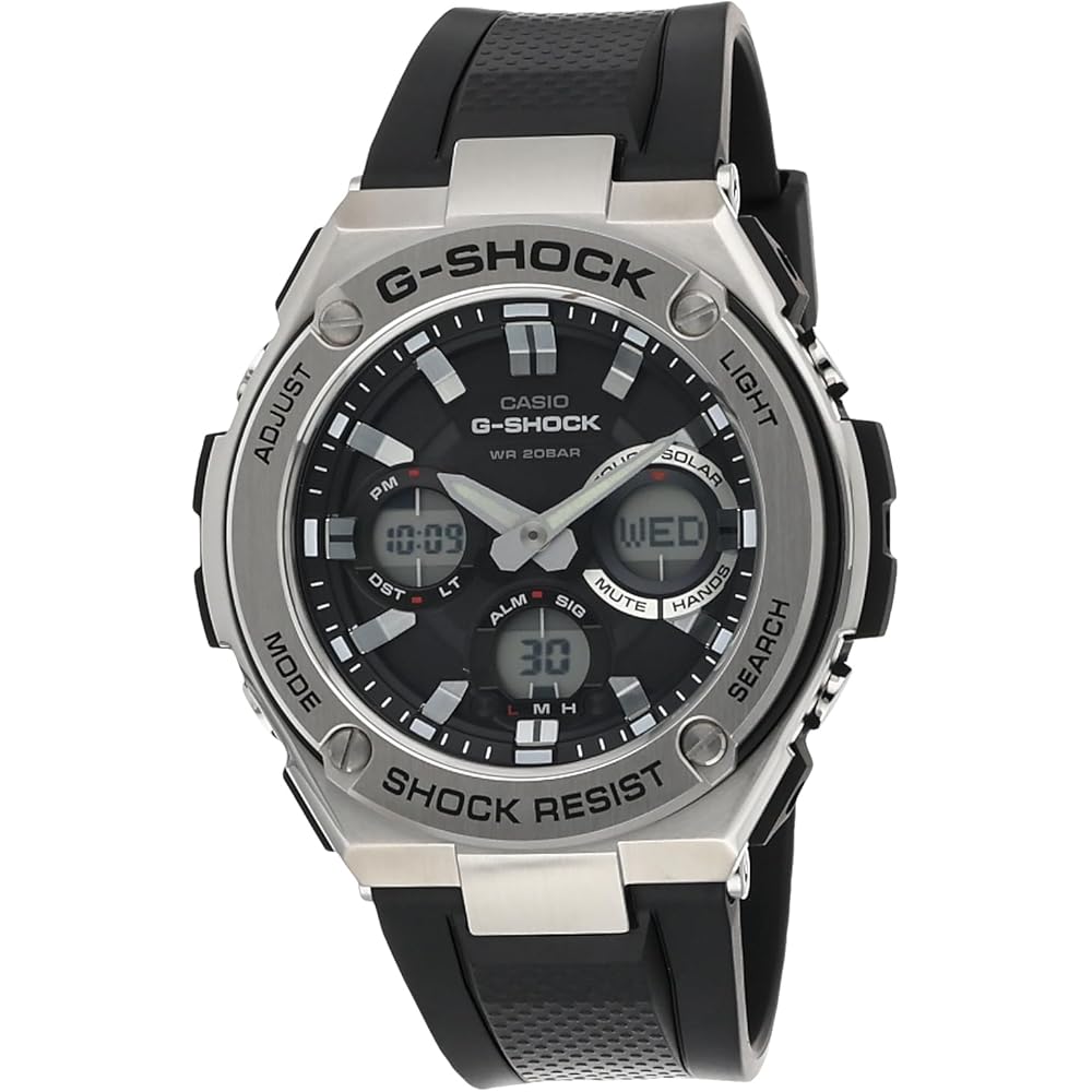 Casio G-Shock GST-S110-1A Men s Watch Black Stainless Steel Water Resistant
