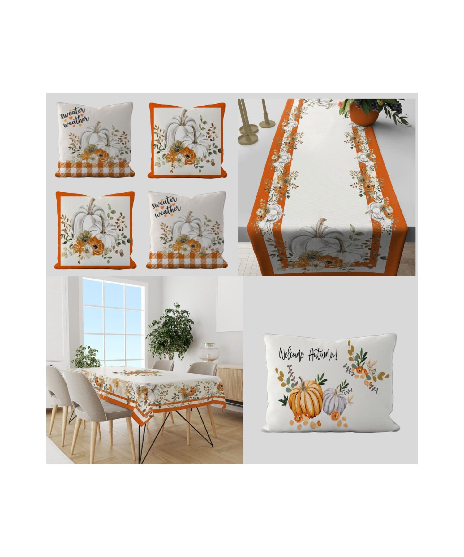 

Скатерть Fall Pumpkin 140x200 см, бегун, набор наволочек (7 ШТ.)