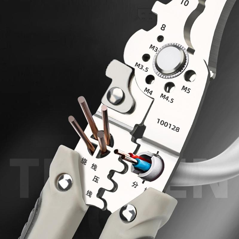 High Strength Carbon Steel Wire Stripper and Cutter with Ergonomic Handle Ideal for Electricians and DIY Enthusiasts