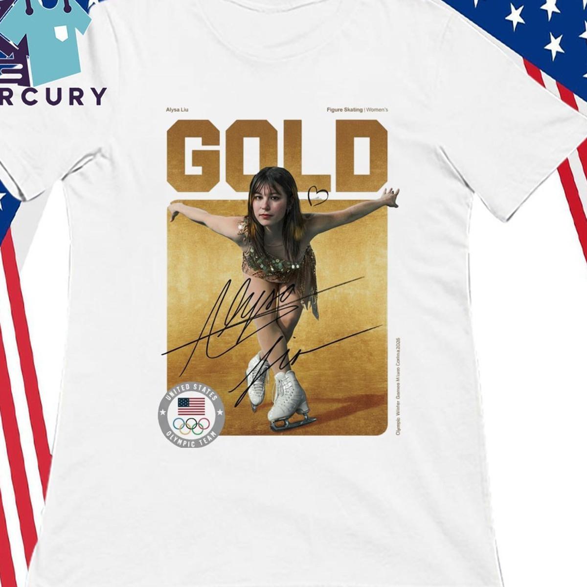 Alysa Liu Olympic Gold Figure Skating white T-shirt 1F2671 S