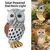 Solar Powered Owl Resin Light Animal Garden Decoration Lights  Ideal for Mother'S Day