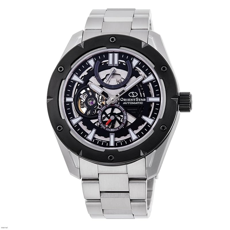 Orient Star RK-AV0A01B Men's Automatic Watch, Avant-Garde Skeleton, Mechanical, Made in Japan, with 2-Year Manufacturer's Warranty, Open Heart, Black