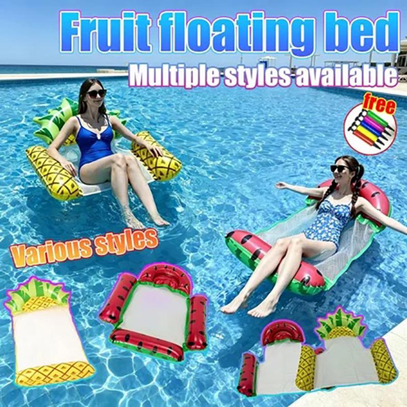 Fruit Floating Bed Floating Water Hammock Float Lounger Water Inflatable Floating Bed Chair