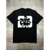 Basketball Element Number Print 200g Cotton Men's Black Short - Sleeve T - Shirt