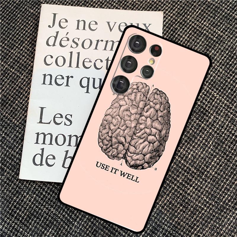 Anatomy Brain Case For Samsung Galaxy S25 Ultra S20 S21 S22 S23 S24 Ultra S9 S10 Plus S24 FE Back Cover