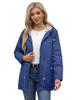 2025 Women’s Water-Repellent Hooded Trench Coat with Striped Lining - Plus Size Available