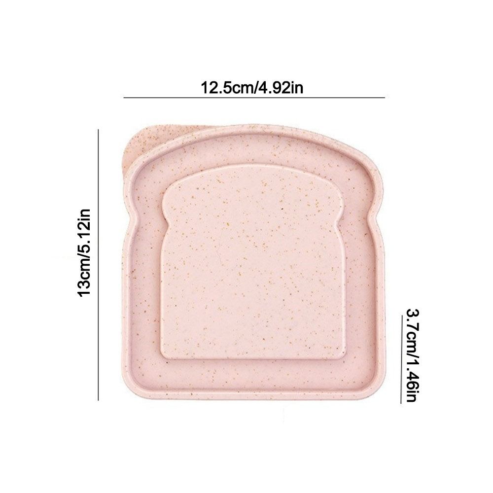 With Lid Toast Shape Lunch Box Portable Food Container New Snack Storage Box Kitchen Storage