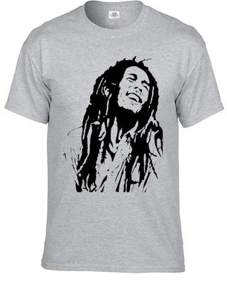 T-shirt Reggae inspirowany Bobem Marleyem Palić zioło Jamajska muzyka Ragga Prezent na Boże Narodzenie Top