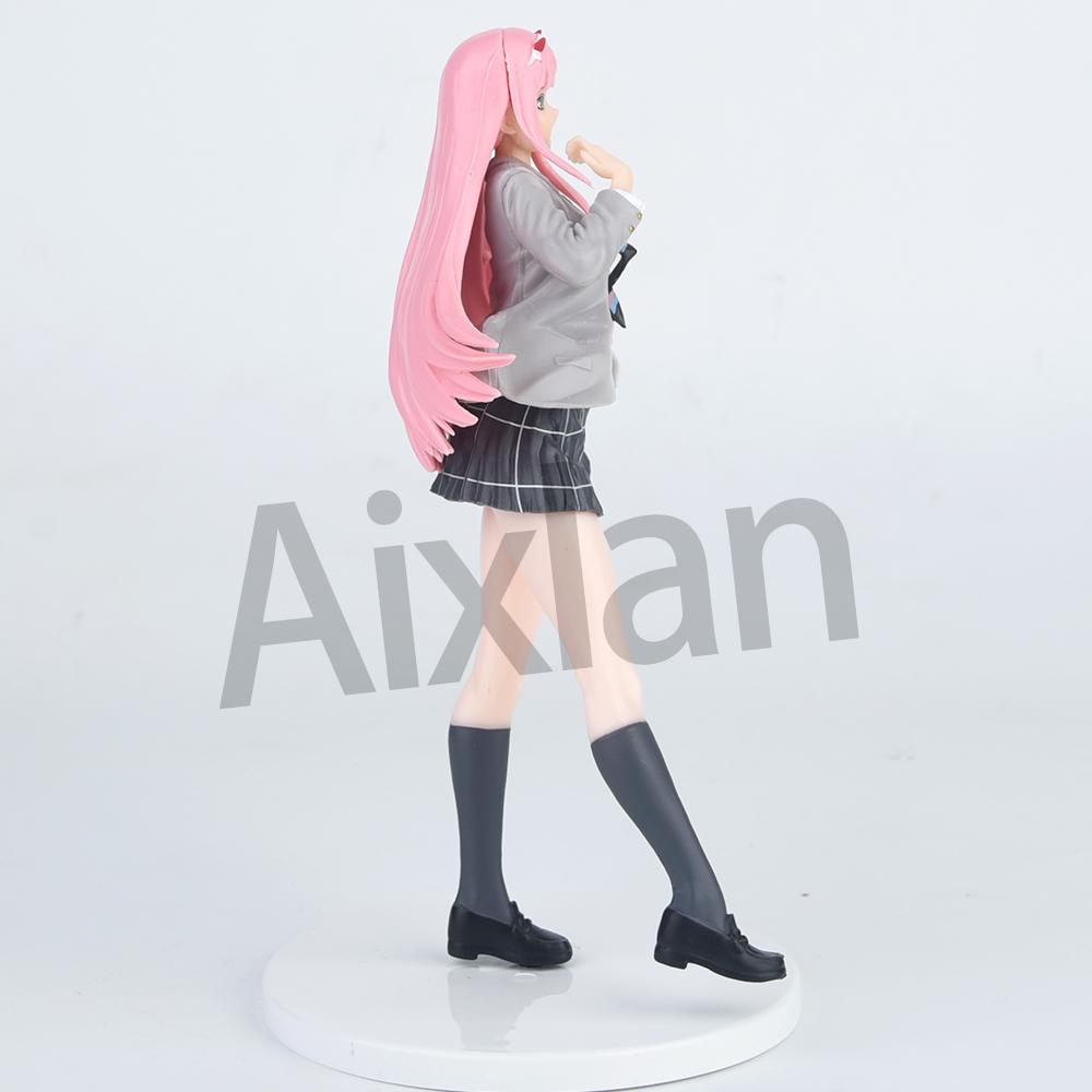 Aixlan 20cm Anime Figure SEGA Zero Two DARLING in The FRANXX 02 National Team PVC Action Figure Collectible Model Toys Kid Gift