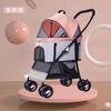 new Outdoor large space, four wheeled cat, dog, and dog cart, lightweight foldable and separated pet cart Pet Strollers