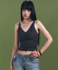 Peullijeunopallou Shell Shirring Sleeveless Top (Charcoal)