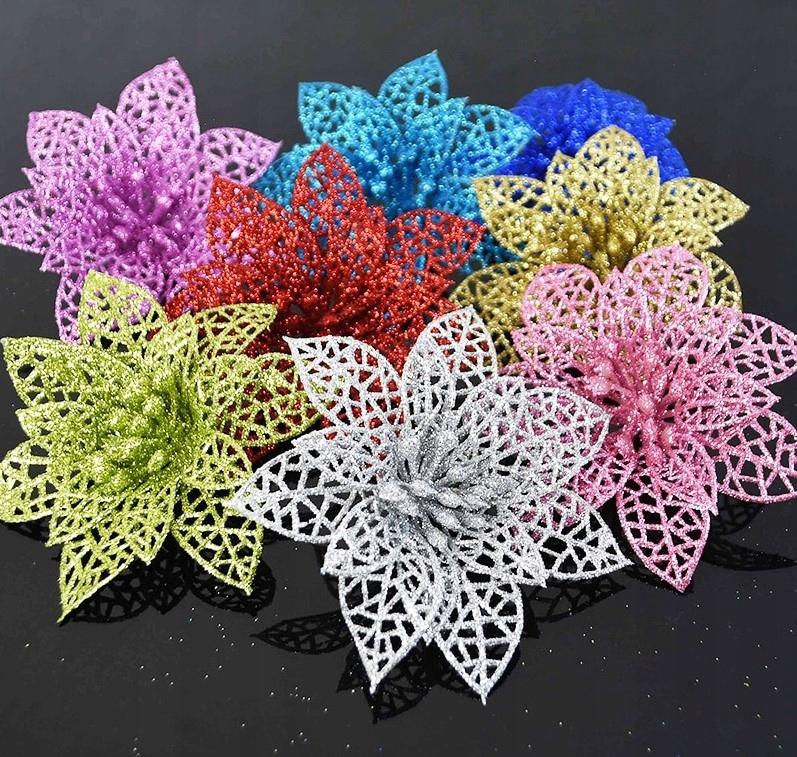 Christmas Star Flowers 6 Pcs [Se-Gb12]