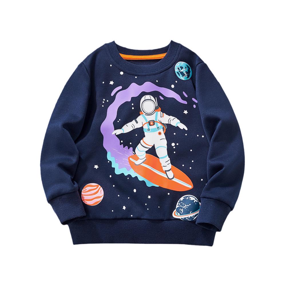 

Luminous Astronaut Print Boys Round Neck Sweatshirt - Autumn Collection 4Y (100cm)