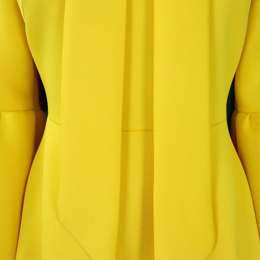 Spring and Autumn Women's Dress Plus Size Fashion Tie Lantern Sleeve High Waist Bowknot Big Swing Dresses