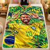 Flaneldecke Brasilianische Fußballnationalmannschaft Warme Weiche Überwurfdecke für den Innenbereich Sofa Bett Wohnzimmer