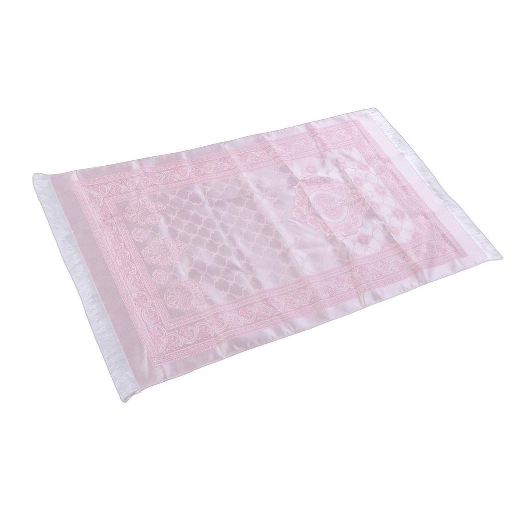 Pray Rug Soft Embroidered Thick Eid Ramadan Islamic Mat with Tassel Storage Bag Pray Beads for Women Men Children Meditation