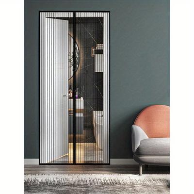 Bahar ve Sonbahar Yaz Kapı Perdeleri Siyah Beyaz Basit Sivrisinek Kovucu Kapı Perdesi Ekran Ekranlı Kapı Ekranlı Pencere Otomatik Manyetik