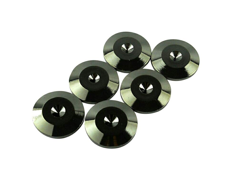 

Speaker Insulator Spike Gun Set of 6 Receiver, Metal, Black,