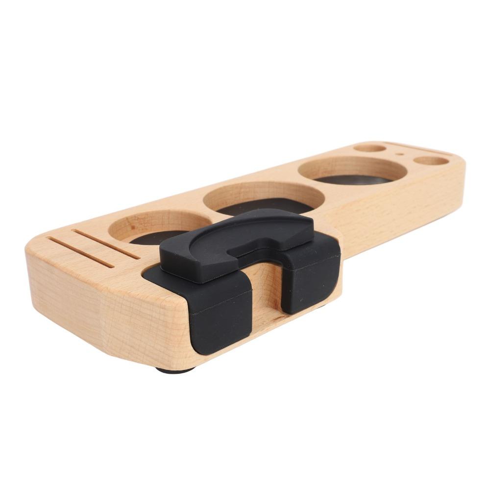 51mm 53mm 58mm Compatible Wood Tamping Station Tamper Holder Base  Espresso Machine Area