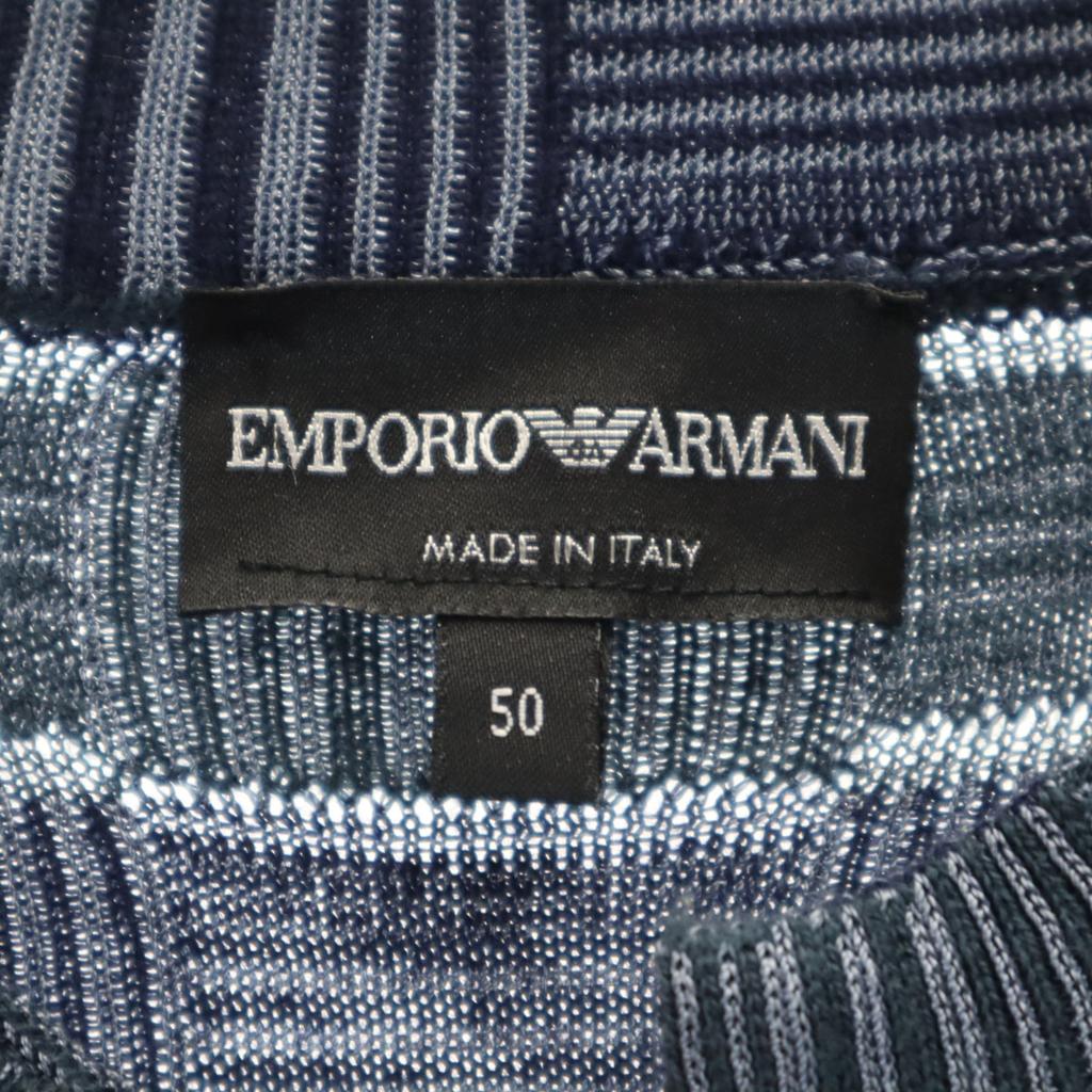 Emporio Armani Made In Italy Wool Blend Overall Handle Long Sleeve Sweater Men's Used