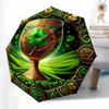 Four-Leaf Clover Ornament: Luck in Every DetailUmbrella, Portable 3-Fold Compact Umbrella for Men & Women Gift
