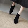 Fashion NEW Autumn Women Ankle Boots Sheep Suede Shoes Pointed Toe High Heel Shoes Women Concise Thin Heel Boots for Woman Botines Mujer