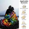 1pc Guitar Butterfly Printing Lightweight Flannel Blanket, Comfortable and Warm Blanket, for Camping Sofa Bed and Couch Office, in All Seasons