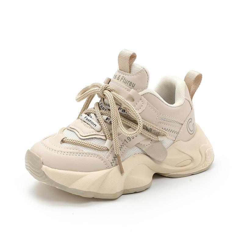 Girls Shoes Little White Shoes Autumn Mesh Non-slip 2025 New Children's Breathable Sports Dad Shoes Girls Primary School Students
