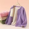 Kids Thickened Fleece Warm Winter Zip Up Cardigan Outerwear Jacket For Boys Girls