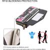 Crossbody Wallet Case for Samsung Galaxy S24 Ultra, Magnetic Detachable PU Leather Flip Phone Case with Card Holder RFID Blocking Wristlet Mirror