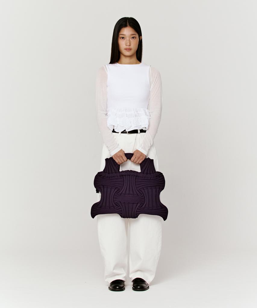 Pleatsmama Big Bow Bag Deep Purple