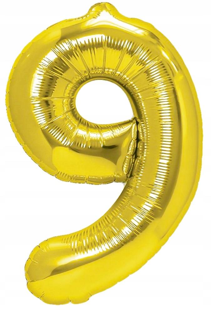 Balon Folie Numărul 9 Nouă Auriu 100 , 1