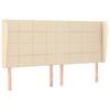 VidaXL Tête de lit avec oreilles Crème 203x23x118-128 cm Tissu3117983
