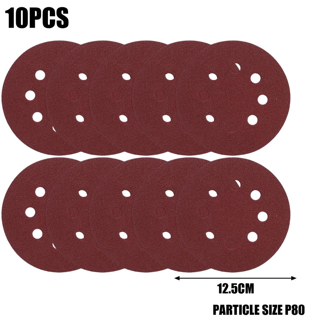 Sanding Paper Set 125mm 60-80-120-400-600 Grid Metal Polished Woodworking Abrasive Tools for Automotive Paint Accessories