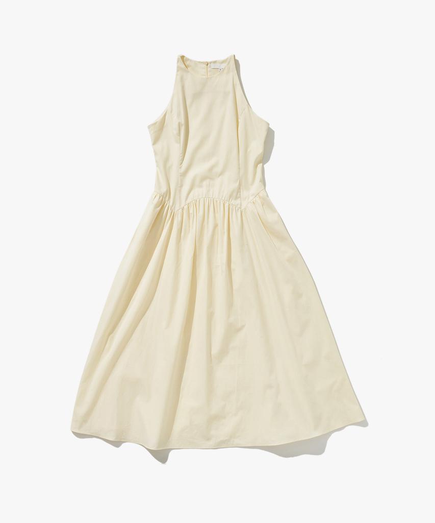 PLAC WOMEN Shirred Sleeveless Long Dress Yellow