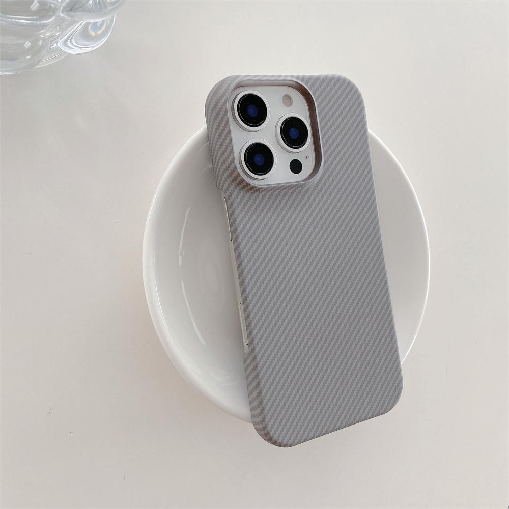 For IPhone 17 Air 16 Plus 15 14 13 Pro Max Kevlar Pattern Phone Case Carbon Fiber Leather Borderless Protective Cover