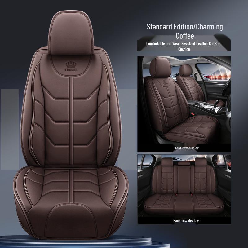 ZRV Fengshen AX7 Mach Edition Emgrand Thor Leather Car Seat Cushion - Universal Fit, Four Seasons, Eight-Pack Abs