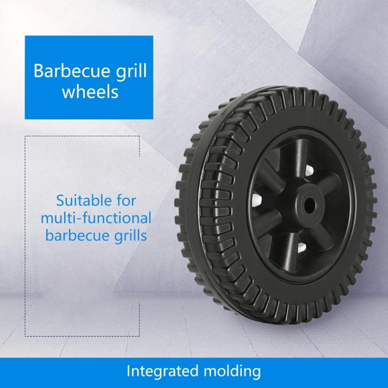 Heavy Duty 6" Barbecue Grills Casters Heatproof Plastic Construction Easy Installation Suitable Accessories